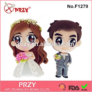 F1279 couple Baby silicone mold for cake fondant decoration bride and groom silicone fondant mould for sell