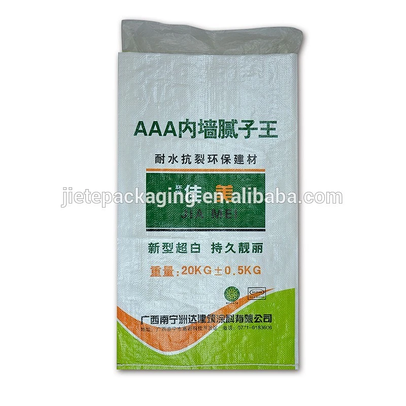 cheap plastic wall putty powder pp woven packing bag with liner 20kg 25kg 50kg