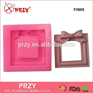 F2605 Hot selling silicone mold fondant with CE certificate; silicone frame fondant mold