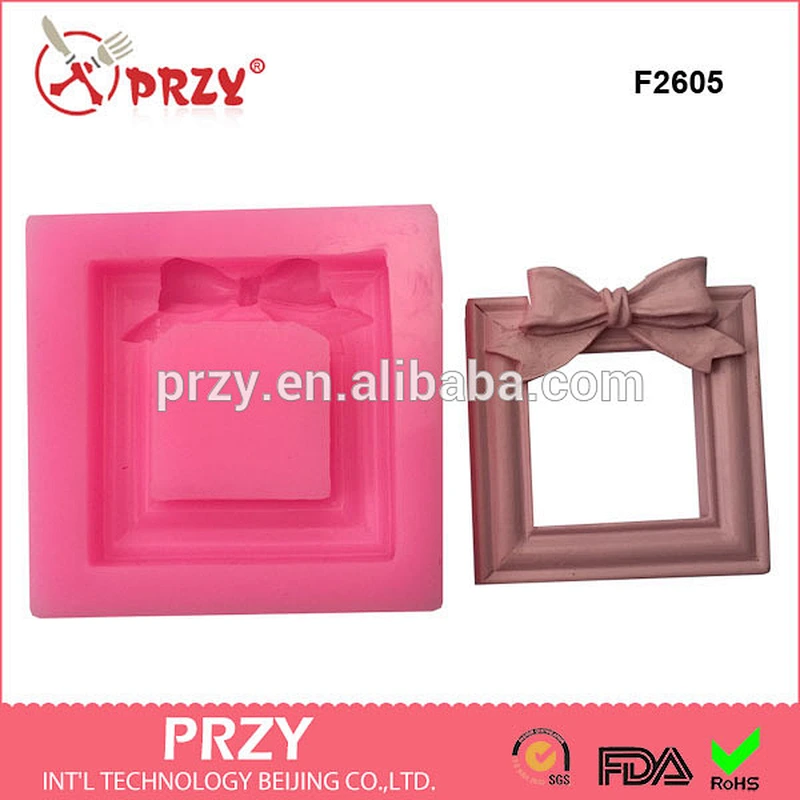 F2605 Hot selling silicone mold fondant with CE certificate; silicone frame fondant mold