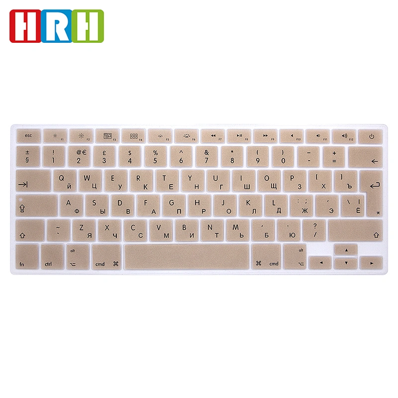 Russian Colorful Laptop Waterproof Dustproof Silicone Custom Keyboard Skin For Macbook Pro 15 for macbook pro keyboard cover