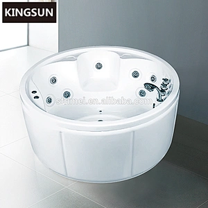 Round Acryl Stand Alone Soaking Freestanding Porcelain Bath Tub
