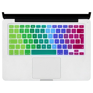 Accept Custom keyboard skins Rainbow English Silicone Keyboard Skin Cover for Macbook Air Pro 13
