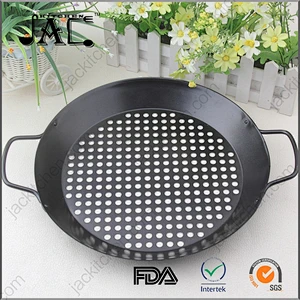 Stainless Steel Round Non Stick Grill Wok Topper for Kitchen