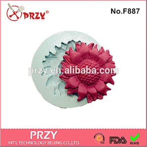2016 newest silicone sunflower molds for cake decoration