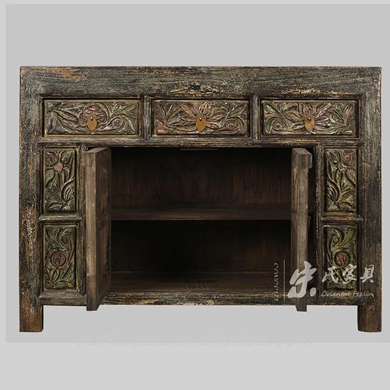 hand carved reproduction antiques china cabinets