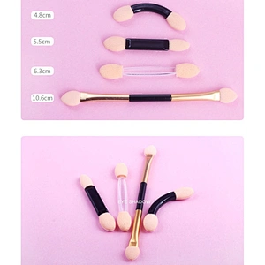 Wholesale cosmetic tools double head portable 4pcs makeup eyeshadow brush applicator set