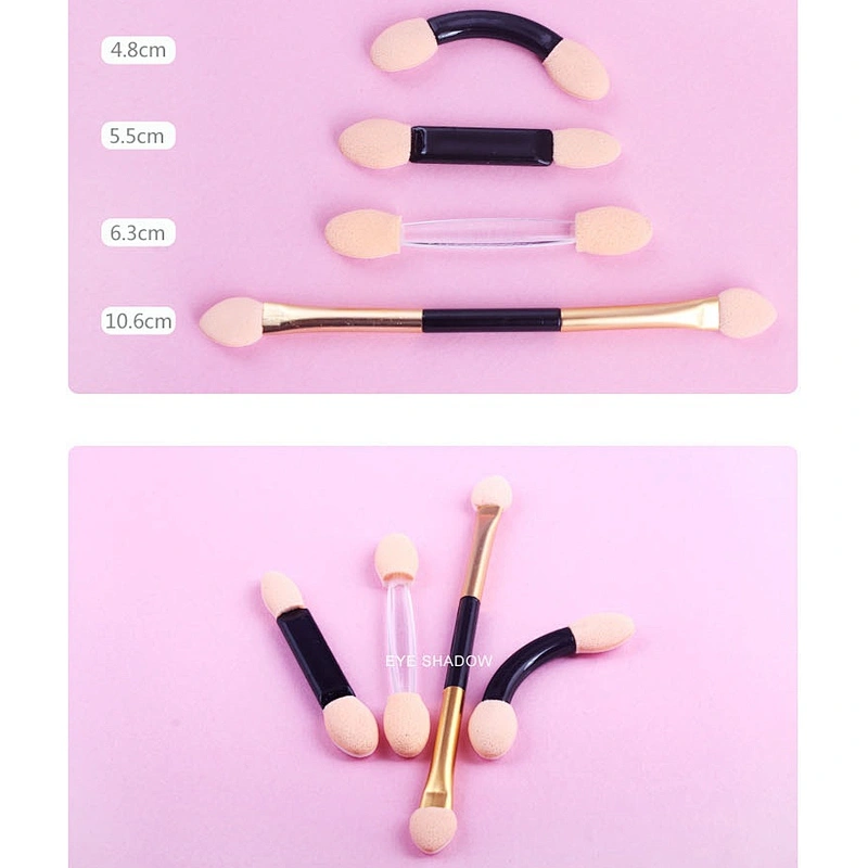 Wholesale cosmetic tools double head portable 4pcs makeup eyeshadow brush applicator set