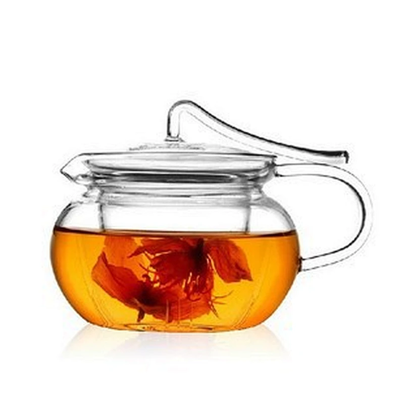 high borosilicate glass flower tea pot with candle for home