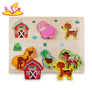 New hottest children educational wooden farm puzzle for sale W14D033