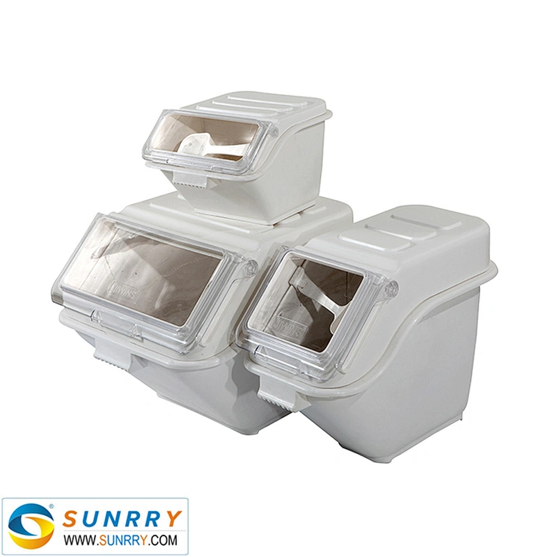 2018 hot sale 40L plastic triangle shaped bagged ice roller storage bin