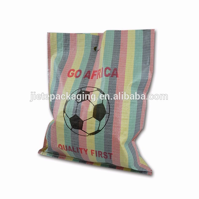China top quality manufacturing PP woven printed black football shopping bag