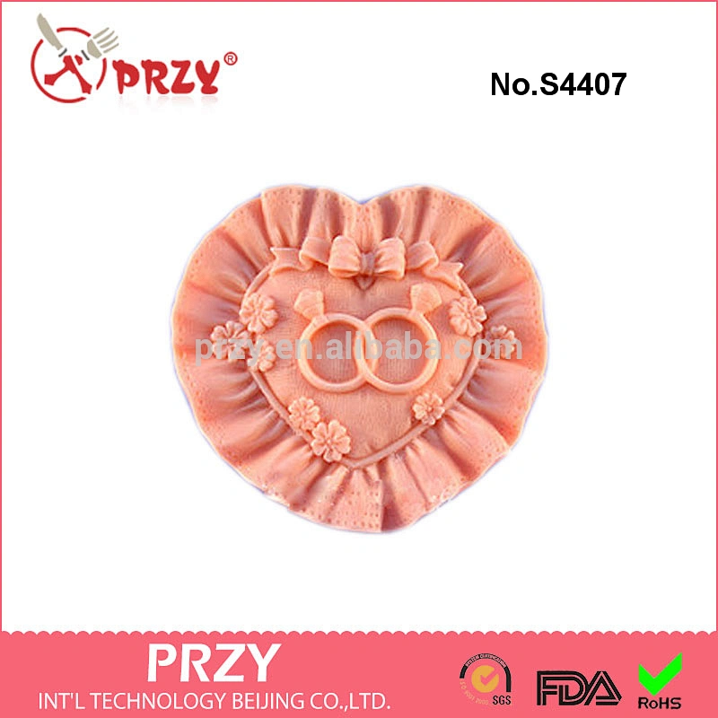 S4407 Valentine's Day heart-shaped ring Soap Mold, Flexible Silicone Mold, silicone soap mold