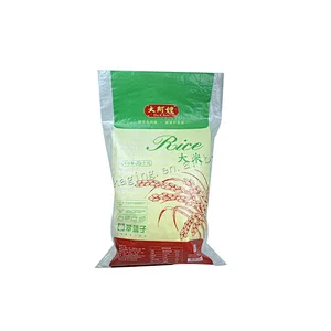 China supplier transparent plastic sack pp woven basmati rice packaging bag 25kg