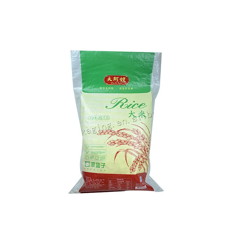 China supplier transparent plastic sack pp woven basmati rice packaging bag 25kg
