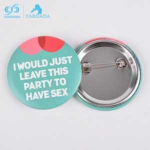 Printed pins Tinplate badge,gloss lamination round metal badge