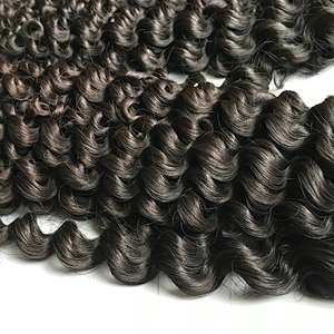 The best selling style natural curly hair 100% cuticle aligned hair wholesales virgin burmese hair