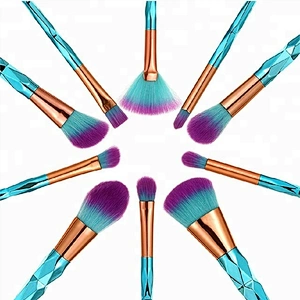 Diamond 12pcs Synthetic Hair Foundation Cosmetic Makeup Brush Set
