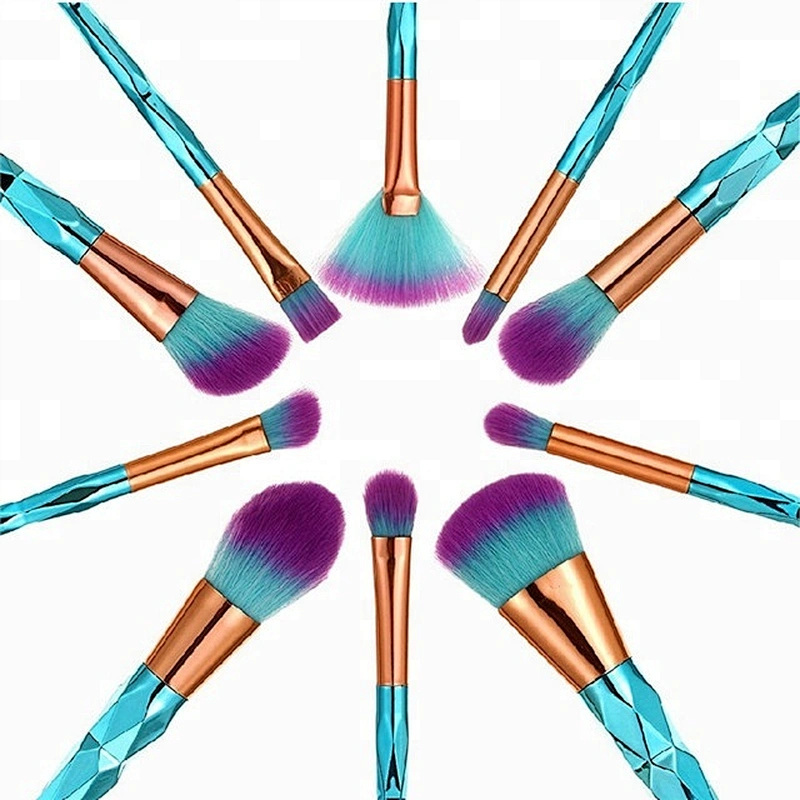 Diamond 12pcs Synthetic Hair Foundation Cosmetic Makeup Brush Set