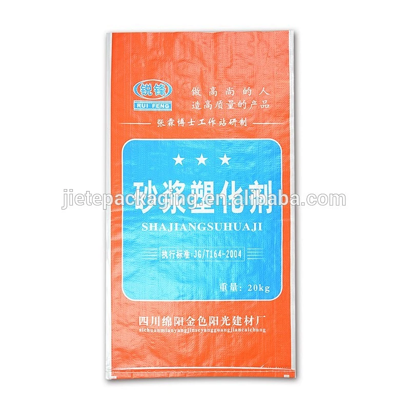 packaging material cement, mortar, putty pp woven bag with color printing and lamination 20kg 25kg