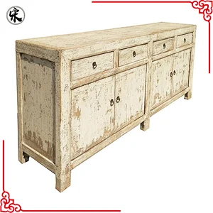 beijing chinese antique reproduction shabby chic distressed storage buffet furniture
