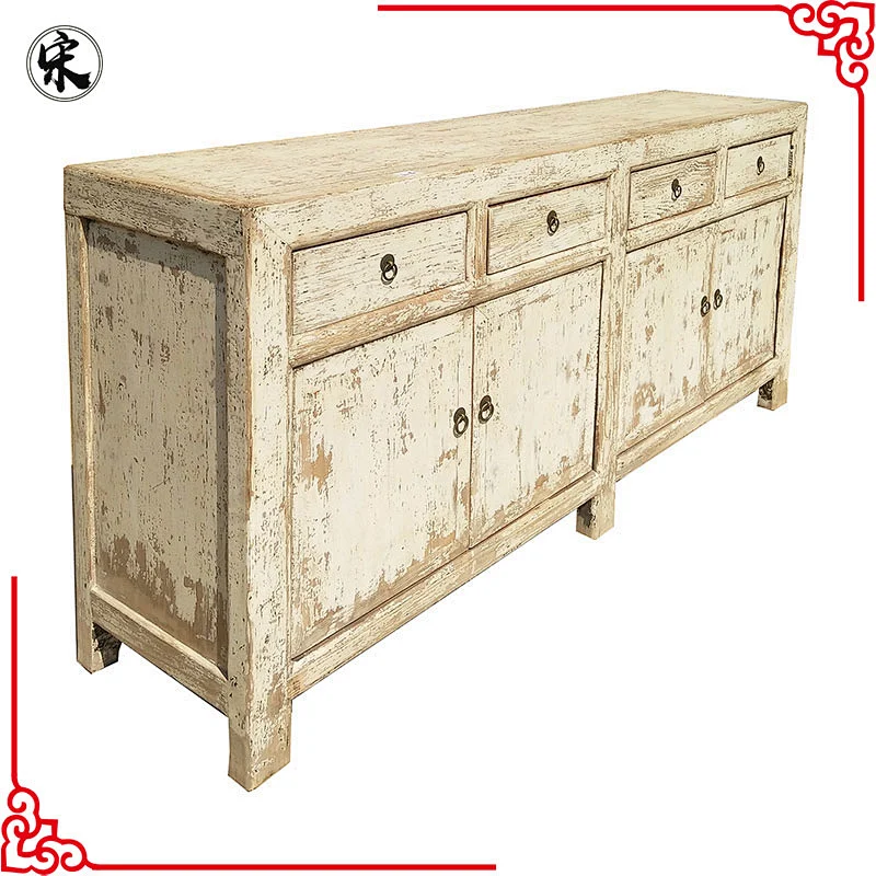 beijing chinese antique reproduction shabby chic distressed storage buffet furniture