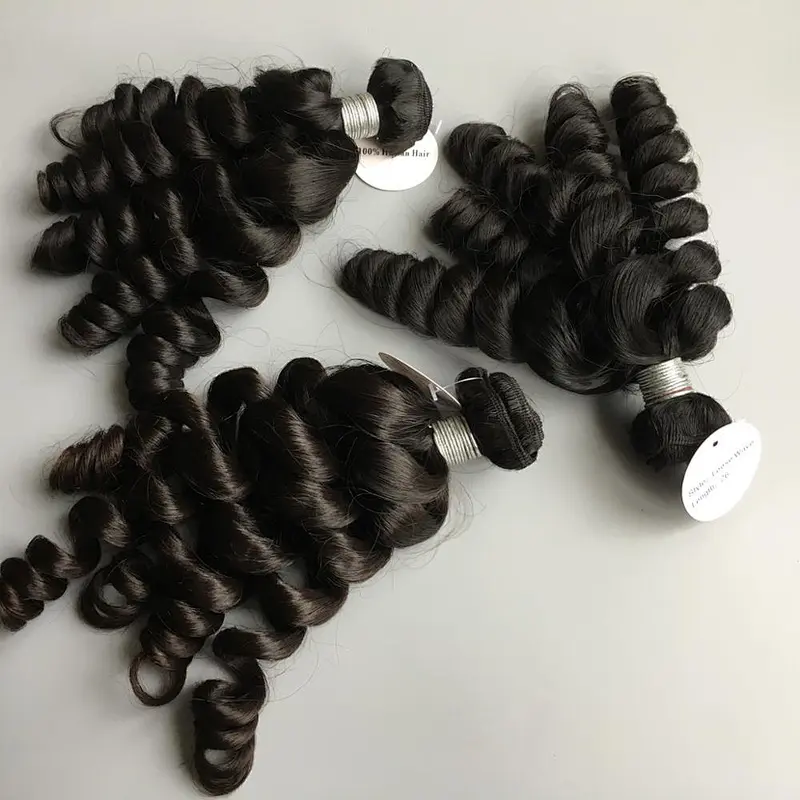 Newest fashion style 12 14 16 18 20 22 24 26 inch  unprocessed indian hair loose wave bundles