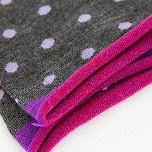 high quality happy women fashion daily cotton crew jacquard socks
