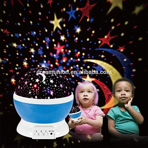 Night LED Light Bedroom Starry Projector Lamp Master Sky Star Romantic Kid Gift Dream Rotating USB
