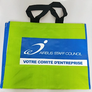 Wholesale customized stand up pp non woven shopping bag