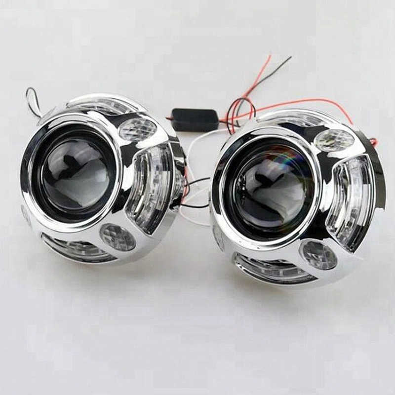 3 inch White Red Blue Hid Projector Lens Panamera LED Angel Eyes Shroud