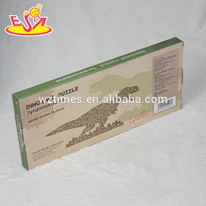 2018 Educational dinosaur design wooden block game for sale W14I034