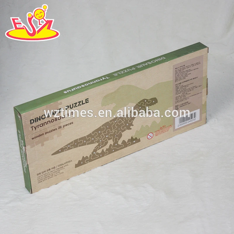 2018 Educational dinosaur design wooden block game for sale W14I034