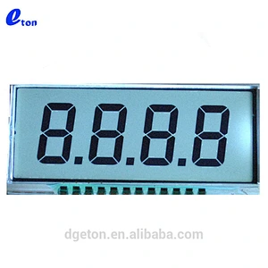 4 Digit Matrix Display Monochrome 7 Segment TN LCD Screen