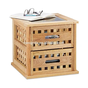 Nordic grid solid oiled walnut wood wall mounted storage cabinet