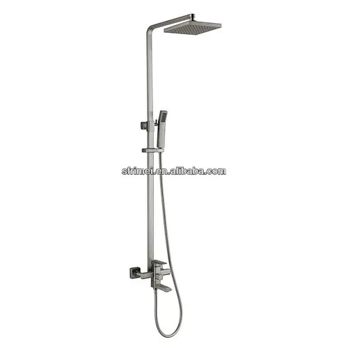 Wire Drawing Brass Body Square Thermostatic Shower Set Rainfall Shower System KL-8134