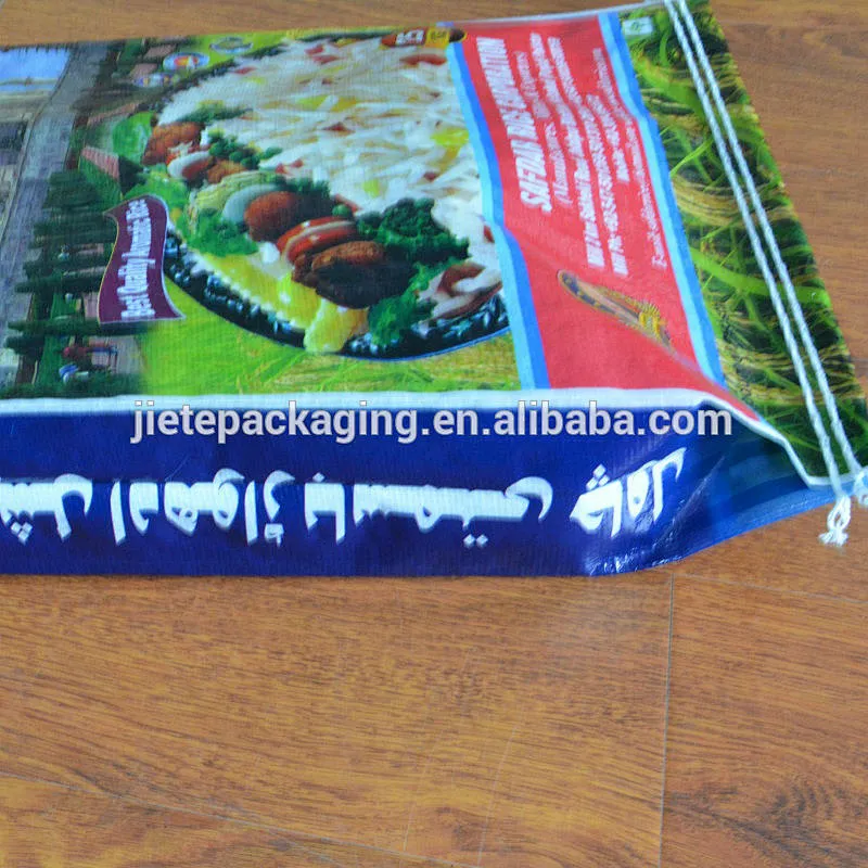 Supply professional plastic bopp laminated 25kg rice packing bag