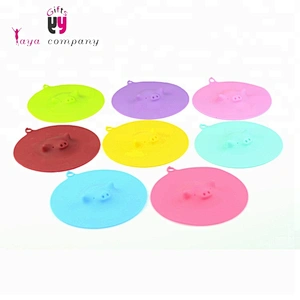 Amazon Hot Sale 3sizes Cover Coffee Cup Piggy Silicone Cup Lid