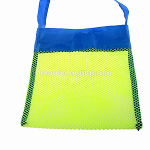 Foldable Sand Away Mesh Beach Bag Adult Totes & Children Treasures backpack Carry Pouch Toys Kid Towel, Clothes