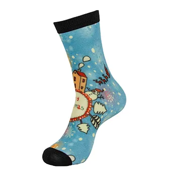 High Technique Printing Crew Sock Christmas Style Women Fashion Sock
