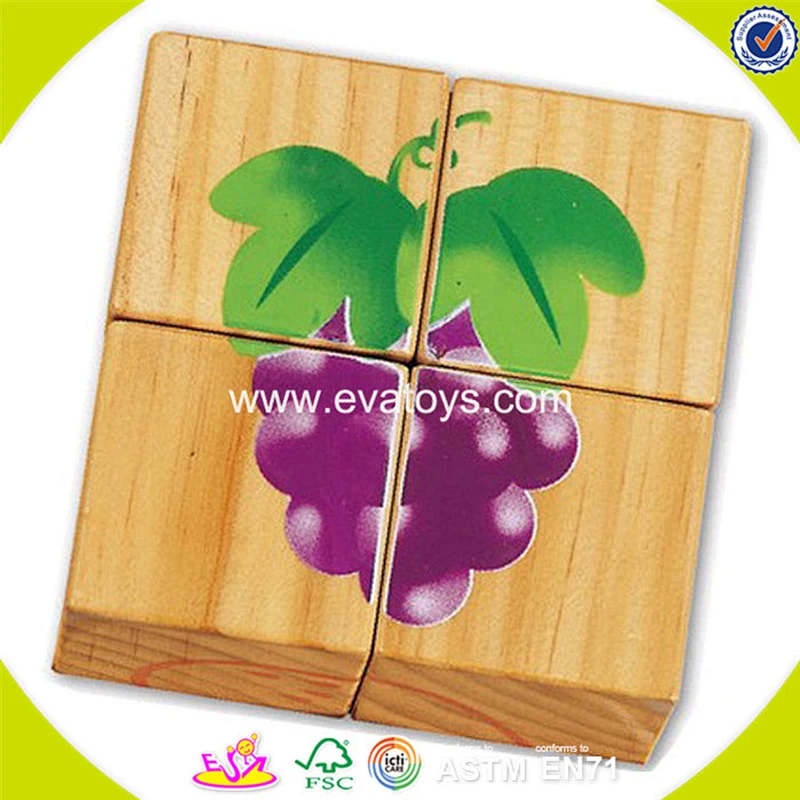 wholesale top quality kids wooden cube puzzle hottest children wooden cube puzzle W14F041
