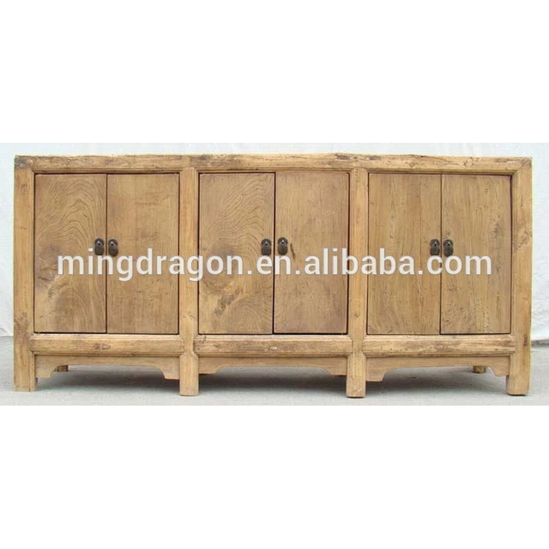 Chinese antique natural recycle wood bleached cabinet