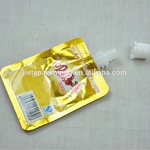 Widely used pe stand up nozzle plastic food bag for snack