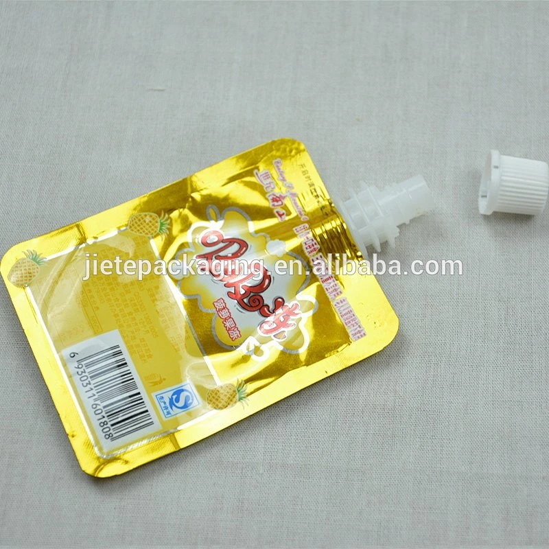 Widely used pe stand up nozzle plastic food bag for snack