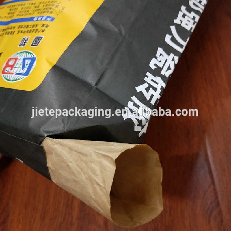 20kg Stand up kraft paper cement packaging bag/sacks for chemical,mortar,cement,tile adhesive,wall putty powder