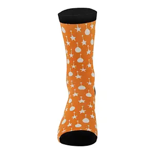 High Technique Digital Printing Crew Sock Christmas Bamboo casual Style  Fashion haqppy Sock  Women