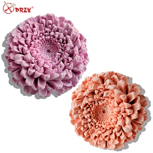 New 3D Chrysanthemum fondant cake decoration molds handmade soap molds aroma stone moulds