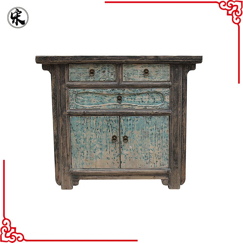 wholesale chinese antique reproduction shabby chic storage buffet store furniture