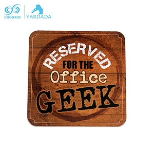 High quality custom LOGO square or round mdf cup coaster
