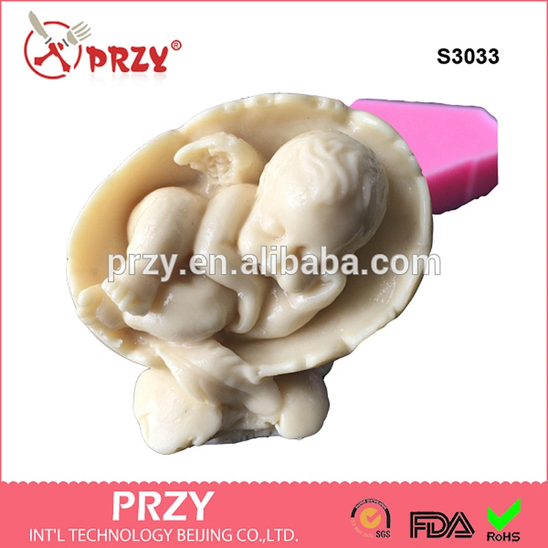 S3033 sleeping angel baby silicone soap mold candle mold for soap making